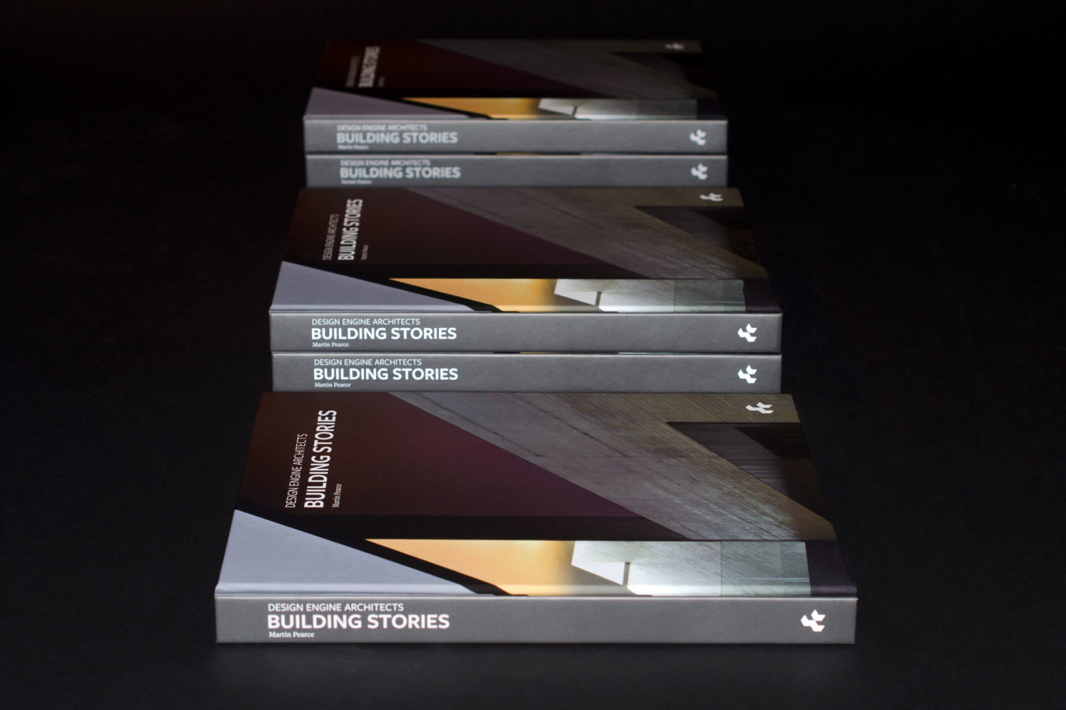 Design Engine Building Stories Book composition of 5 covers